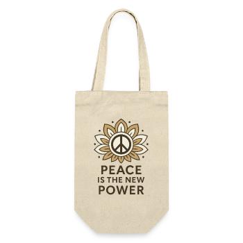 La paix est le nouveau pouvoir – Friedens Design - Sac à bouteille - nature - Devant