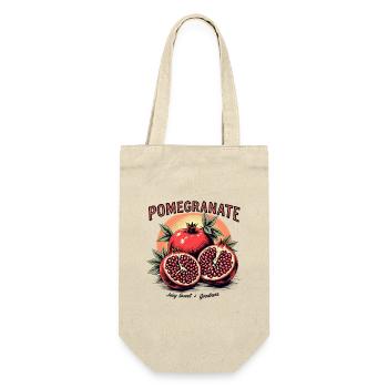 Granatapfel Vintage - Geschenkbeutel für Flaschen - Natur - Vorne