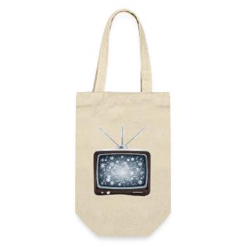 Winter Retro TV Snowflakes - Gift Bag for Bottles - nature - Front