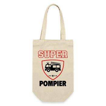 Super Firefighter, Father's Day, Christmas - Gift Bag for Bottles - nature - Front