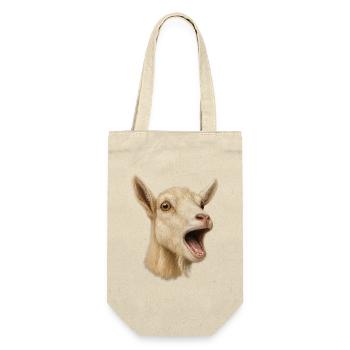 Goat Goat Farming Goat Farmer Goat Open Mouth - Gift Bag for Bottles - nature - Front