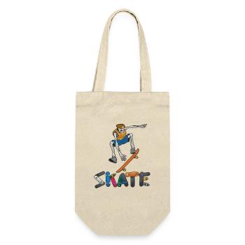 Conception d’exercice de patin de skateboard squelette coloré - Sac à bouteille - nature - Devant