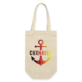 Anker Cuxhaven Nordsee - Geschenkbeutel für Flaschen - Natur - Vorne