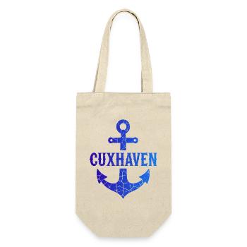 Anker Cuxhaven Nordsee - Geschenkbeutel für Flaschen - Natur - Vorne
