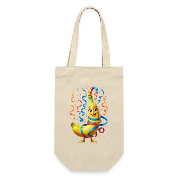 Banana Party : Dessin animé de mascotte de fête - Sac à bouteille - nature - Devant