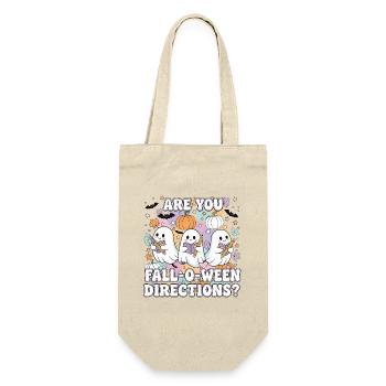 Fall-O-Ween Ghosts Reading - Gift Bag for Bottles - nature - Front