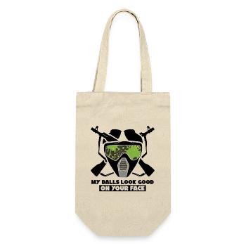 Funny Paintball Design – Aim with Style - Gift Bag for Bottles - nature - Front