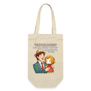 VENTRILOQUIST BEHIND EVERY PUPPET A MASTERFUL VO - Gift Bag for Bottles - nature - Front