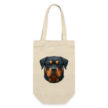 Polygone Rottweiler – Conception géométrique pour chien - Sac à bouteille - nature - Devant