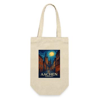 Peinture de la ville de nuit d’Aix-la-Chapelle - Sac à bouteille - nature - Devant