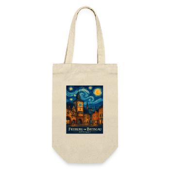 Freiburg Sternennacht Stadtbild - Geschenkbeutel für Flaschen - Natur - Vorne