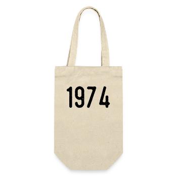 Awesome since 1974 | 1974 Gift - Gift Bag for Bottles - nature - Front