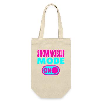 Snowmobile Mode ON - Geschenkbeutel für Flaschen - Natur - Vorne