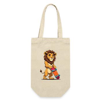 Lion Cub Skateboard Power - Gift Bag for Bottles - nature - Front