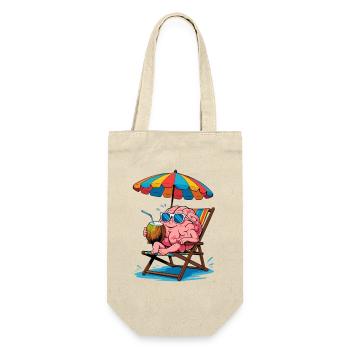 Cerveau sur la plage avec cocktail - Sac à bouteille - nature - Devant