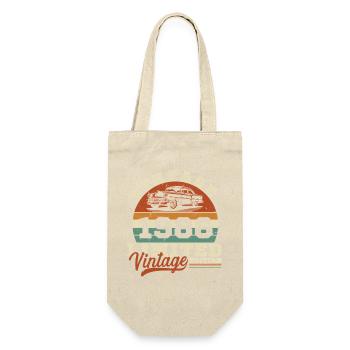 1986 Vintage Retro Geburtstagsgeschenk - Geschenkbeutel für Flaschen - Natur - Vorne