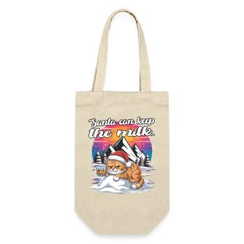 Père Noël drôle Noël avec dicton - Sac à bouteille - nature - Devant