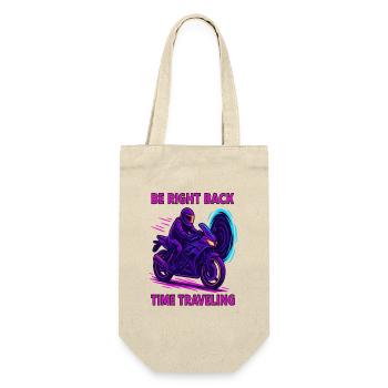 Be Right Back Zeitreise Motorrad - Geschenkbeutel für Flaschen - Natur - Vorne