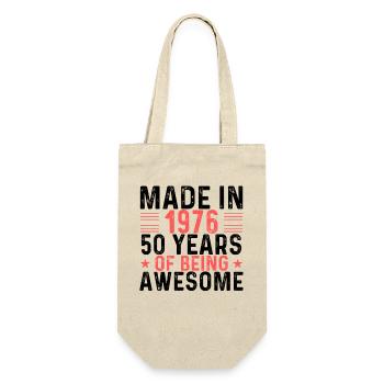 Fabriqué en 1976 50 ans d’être génial - Sac à bouteille - nature - Devant