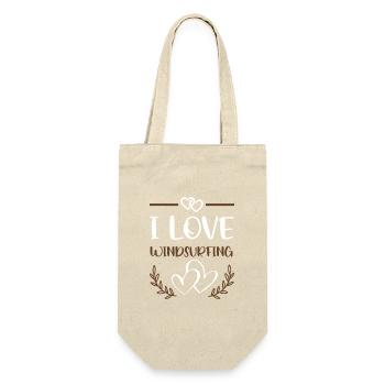 I Love Windsurfing - Gift Bag for Bottles - nature - Front