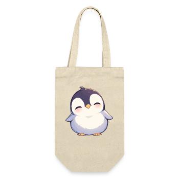 Pinguine Pinguin - Geschenkbeutel für Flaschen - Natur - Vorne