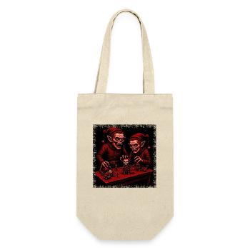 Creepy Christmas Zombie Elf Skeleton Horror - Gift Bag for Bottles - nature - Front