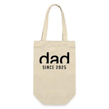 Dad since 2025 | Birth Paternity Gift - Gift Bag for Bottles - nature - Front