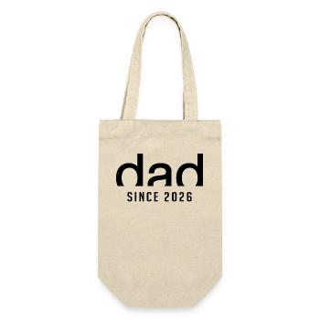 Dad since 2026 | Proud First Dad Gift - Gift Bag for Bottles - nature - Front