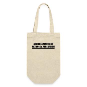 Angler: Master of Patience & Persuasion - Gift Bag for Bottles - nature - Front