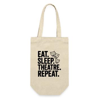 Manger, dormir, théâtre, répéter - Sac à bouteille - nature - Devant