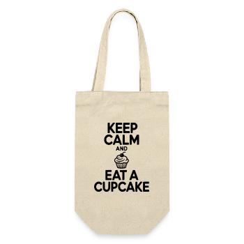 Keep Calm and Eat a Cupcake - Gift Bag for Bottles - nature - Front
