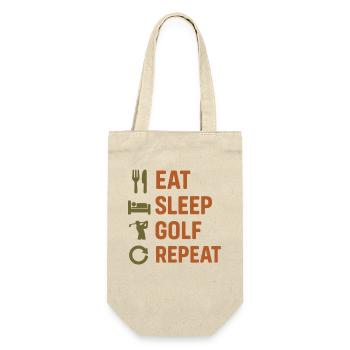 Eat Sleep Golf Repeat Funny Golf Design - Gift Bag for Bottles - nature - Front
