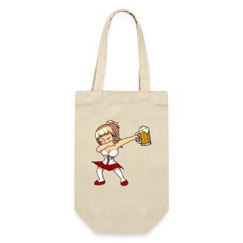October Fest Dabbing Girl Funny Beer Festival - Gift Bag for Bottles - nature - Front