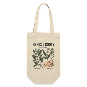 Herbs & Roots – Salbei & Ingwer - Geschenkbeutel für Flaschen - Natur - Vorne