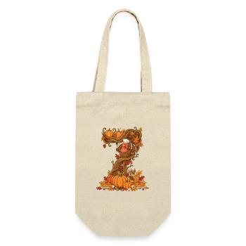 Autumn Harvest Turkey on Twisted Tree - Gift Bag for Bottles - nature - Front