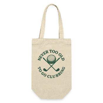 Never Too Old To Go Clubbing Funny Golf Design - Gift Bag for Bottles - nature - Front