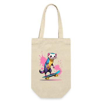 Colorful Skateferret Paint Splash - Gift Bag for Bottles - nature - Front