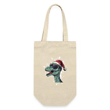Dinosaur brontosaurus Christmas Funny - Gift Bag for Bottles - nature - Front