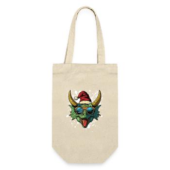 Dinosaur triceratops Christmas Funny - Gift Bag for Bottles - nature - Front