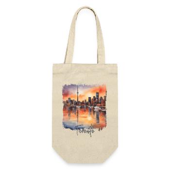 Toronto Aquarell, Toronto, Kanada - Geschenkbeutel für Flaschen - Natur - Vorne