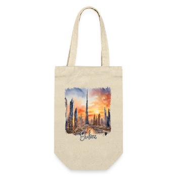Watercolor of Dubai, Dubai Emirates - Gift Bag for Bottles - nature - Front