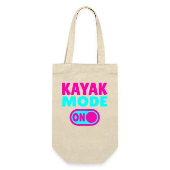 Kayak Mode ON - Geschenkbeutel für Flaschen - Natur - Vorne