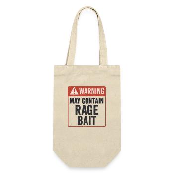 Rage Bait Warning, Funny Saying  - Gift Bag for Bottles - nature - Front