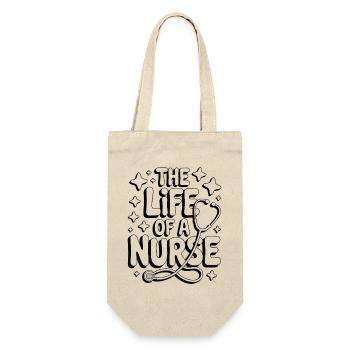 The Life Of A Nurse , Nurses Day, nurse gifts - Gift Bag for Bottles - nature - Front