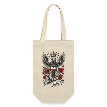 Polnischer Adlergott Ehre Heimat Design - Geschenkbeutel für Flaschen - Natur - Vorne