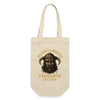 Valhalla Wartet Vagnarök Edition Wikinger - Geschenkbeutel für Flaschen - Natur - Vorne
