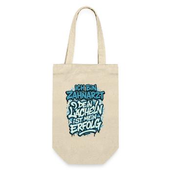I'm a dentist Your smile is my success - Gift Bag for Bottles - nature - Front
