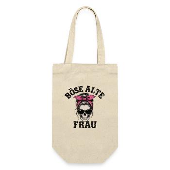 Evil Old Woman Skull Funny Saying Sarcasm - Gift Bag for Bottles - nature - Front
