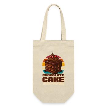 Kuchen Schoko kuchen Geschenk - Geschenkbeutel für Flaschen - Natur - Vorne