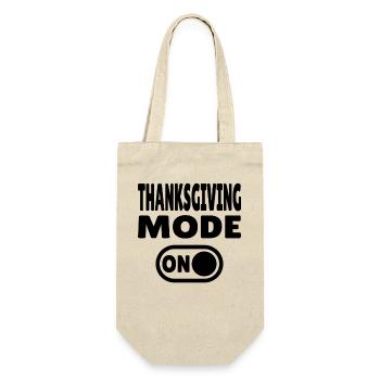 Thanksgiving Mode ON - Geschenkbeutel für Flaschen - Natur - Vorne